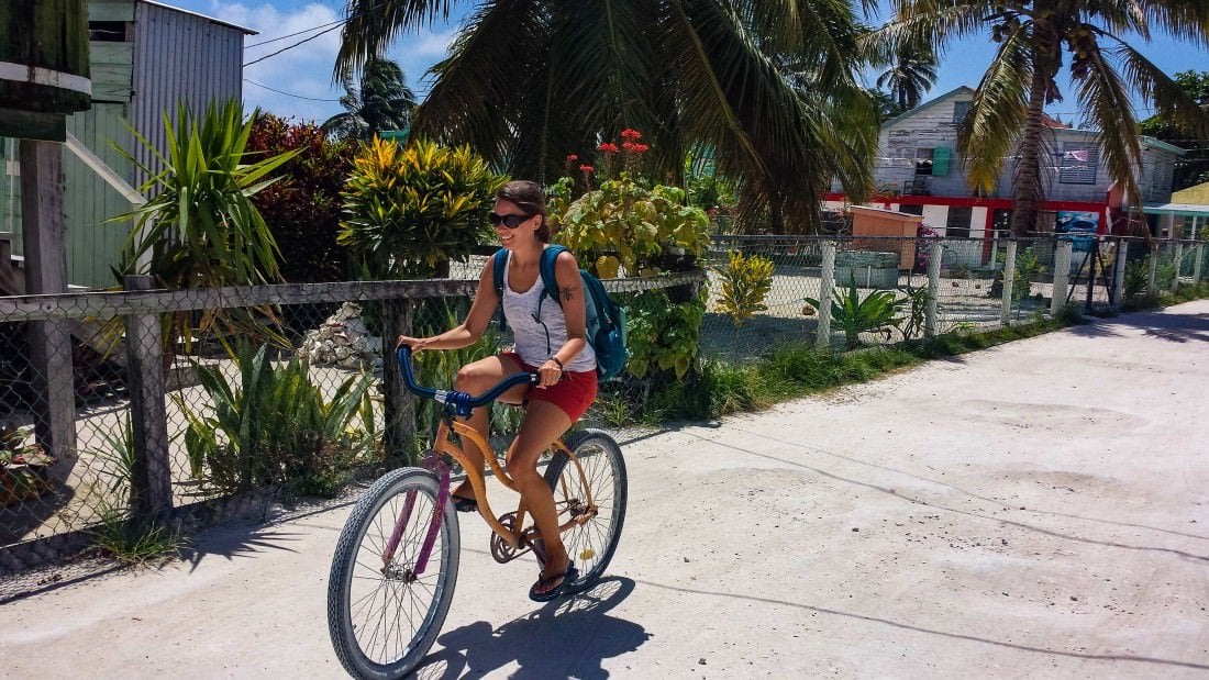 Caye Caulker Belize, biking in caye caulker