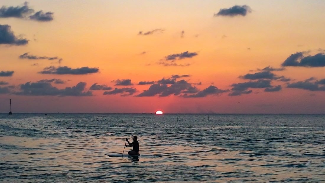 sunset in Caye Caulker