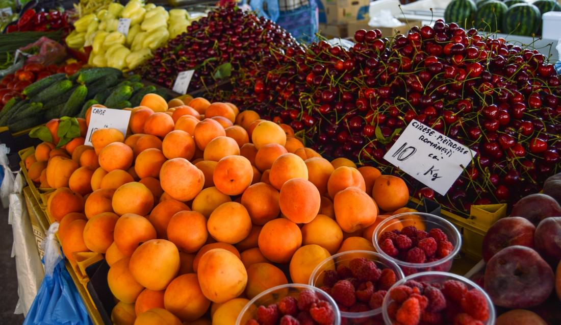 farmer's market in Bucharest, Romania