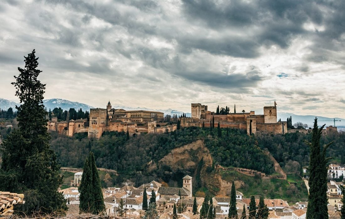 the best hostels in granada, spain - alhambra views