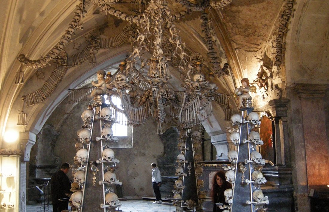 the Interior of the Kutna Hora Bone Church