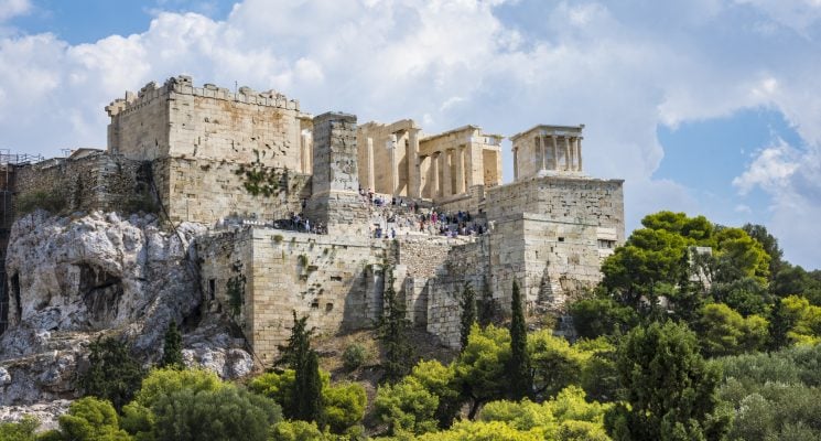 a view of the Acropolis in Athens