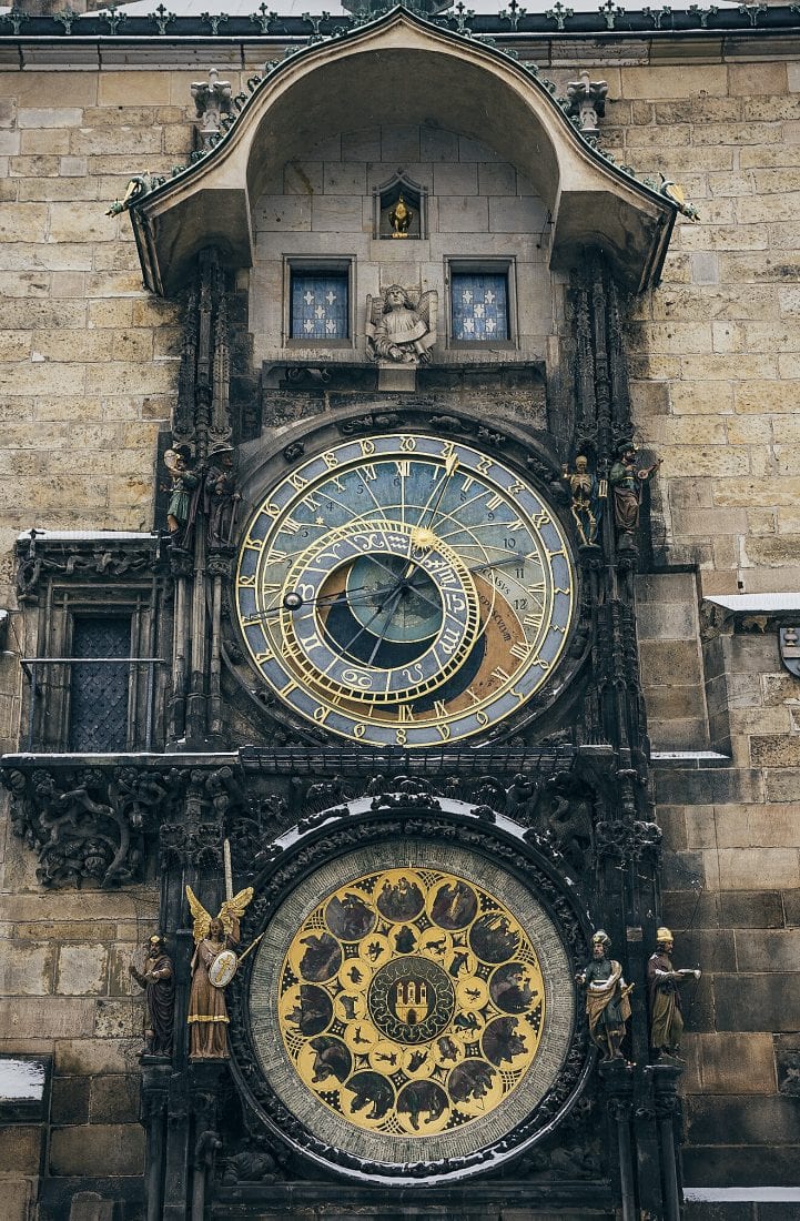 the astronomical clock in Old Town Square