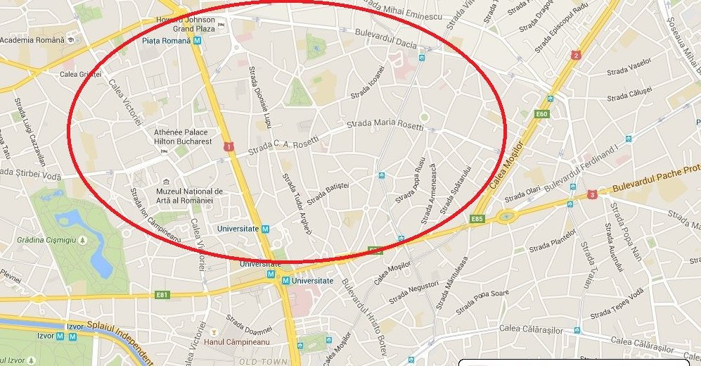 self guided walking tour Bucharest map