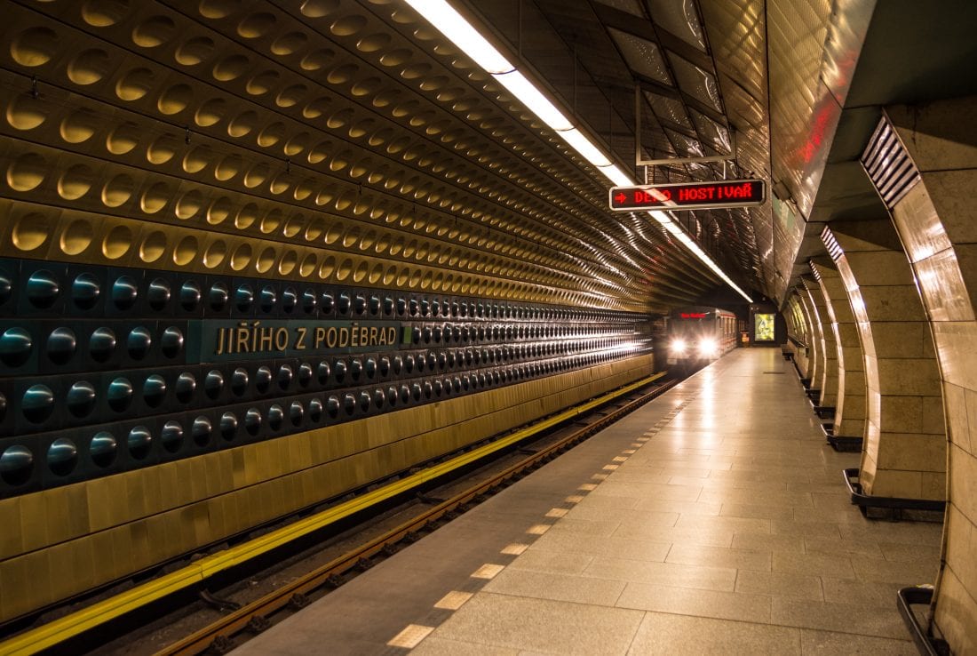 how to use public transport in prague - metro station