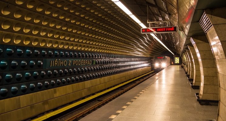 how to use public transport in prague - metro station