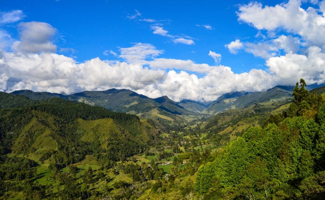view from el mirador in salento colombia
