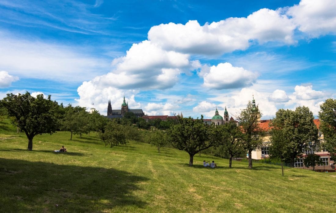 when to visit prague - petrin hill in spring
