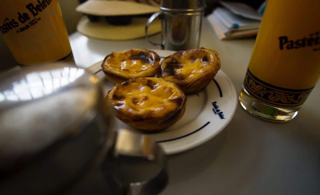 A pastel de Nata pastry on a plate