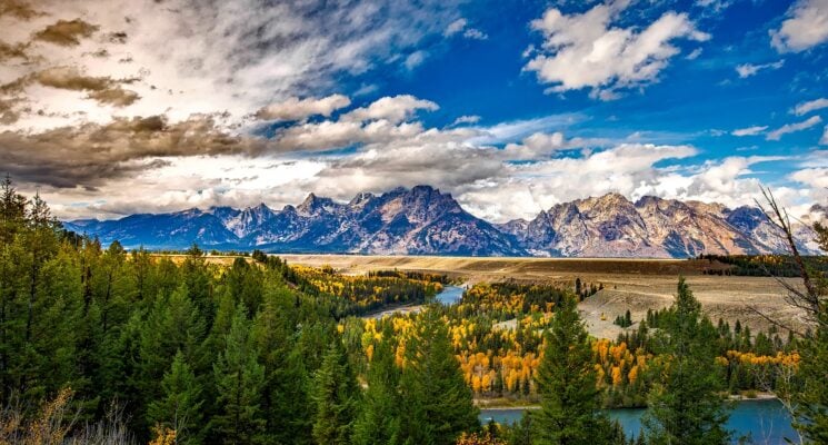 a view of mountains in Grand Teton National Park