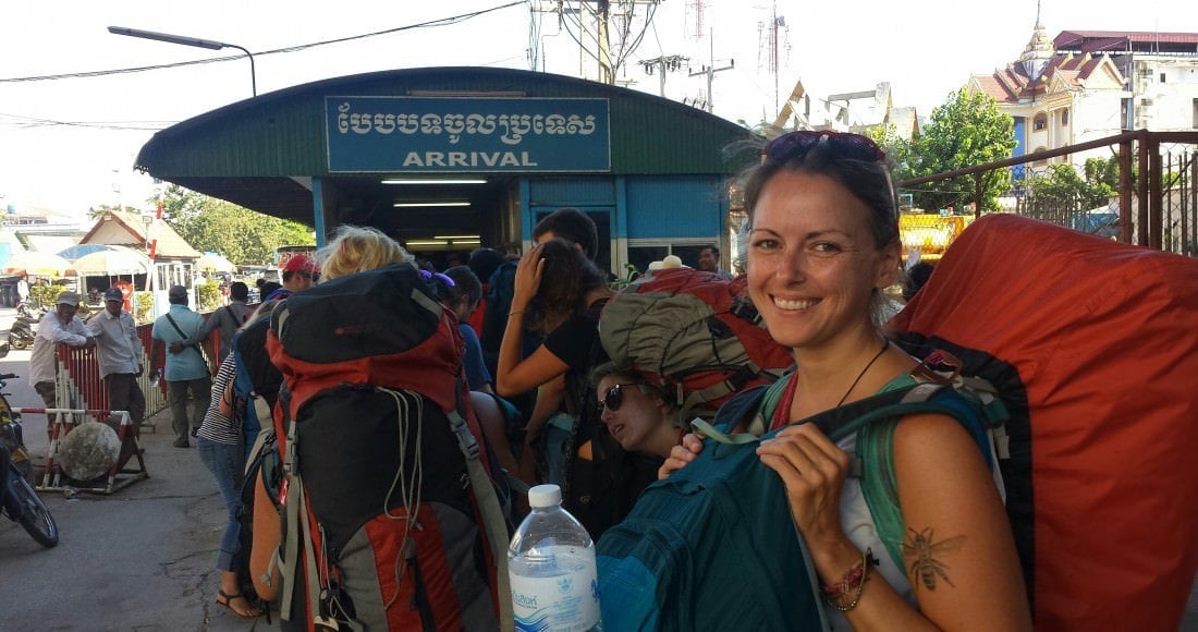 Randi at the Cambodian Border