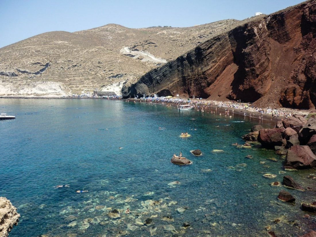 red beach santorini