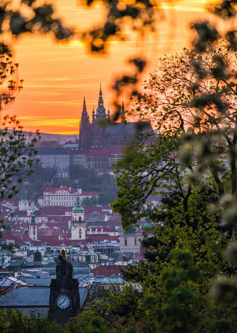 Riegrovy Sady Prague Sunset