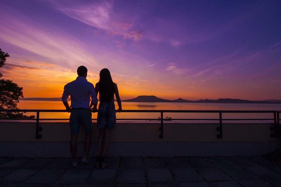 sunset lake balaton