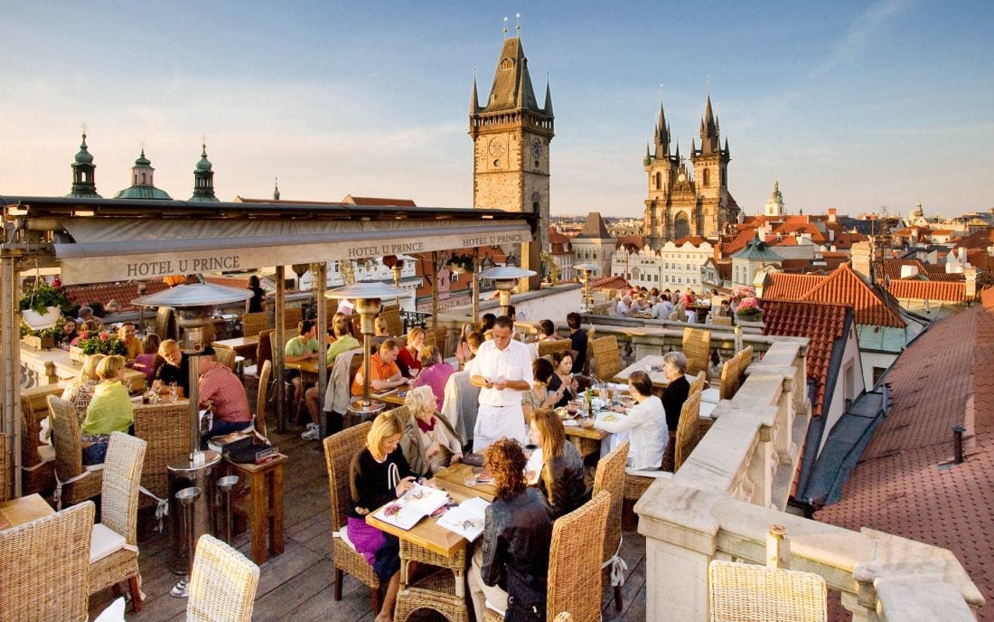 View from Terasa U Prince Restaurant in Prague