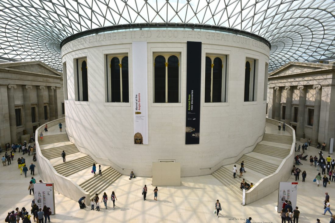 A view of the inside of the British Museum in London