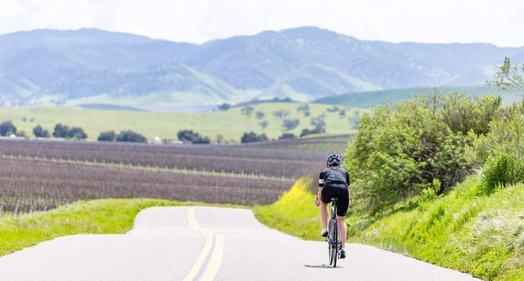 biking down an empty road in Santa Maria is one of the best things to do in this beautiful valley,