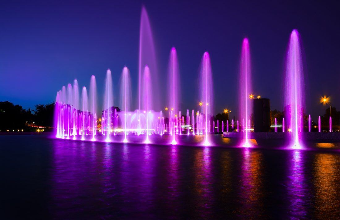 warsaw fountain light show