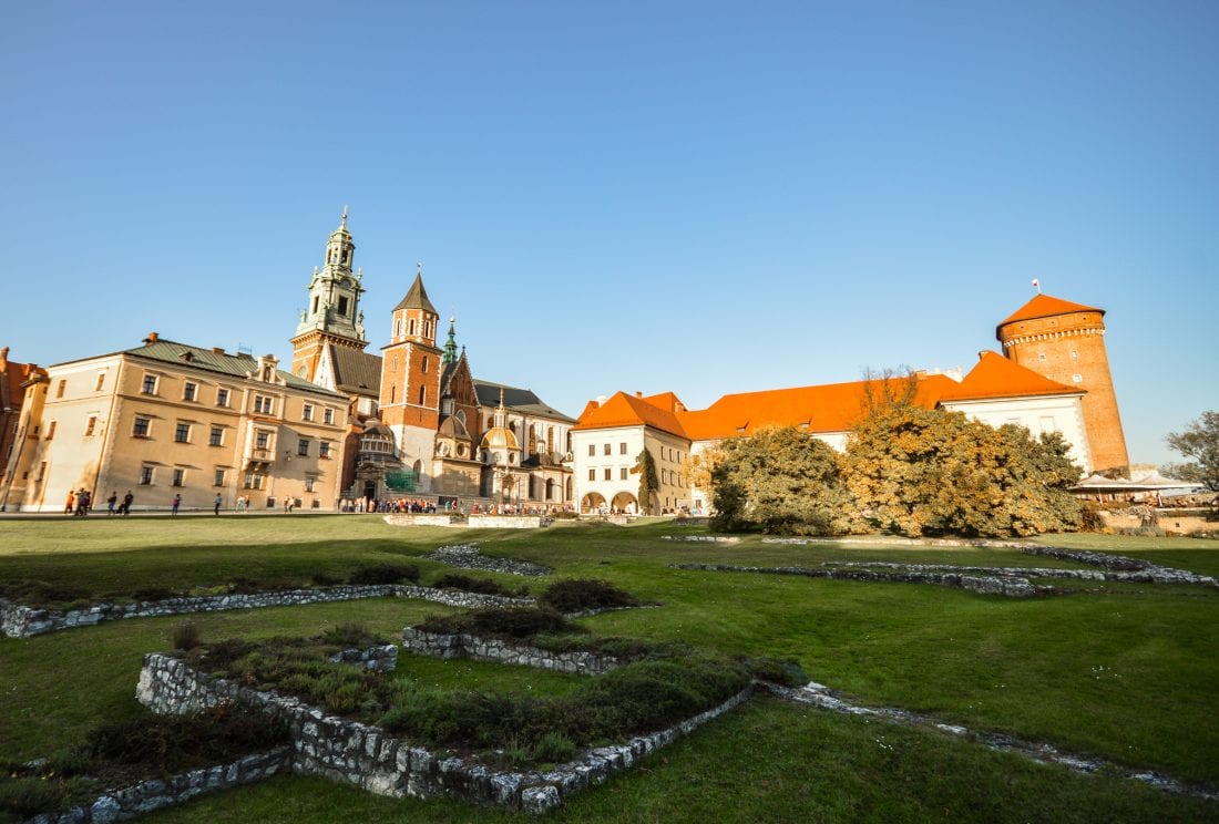 Wawel Castle Gardens in Krakow