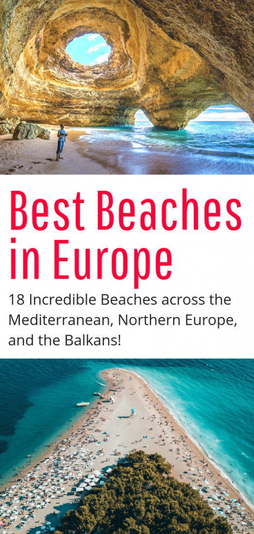 Best Beaches in Europe - 18 of the best beaches in the Mediterranean, Northern Europe, and the Balkans! White sands, pebble beaches, and more. Click to find your perfect beach paradise in Europe! #europe #europeantravel #travel #beaches #spain #balkans #greece #croatia #germany #summer #holiday