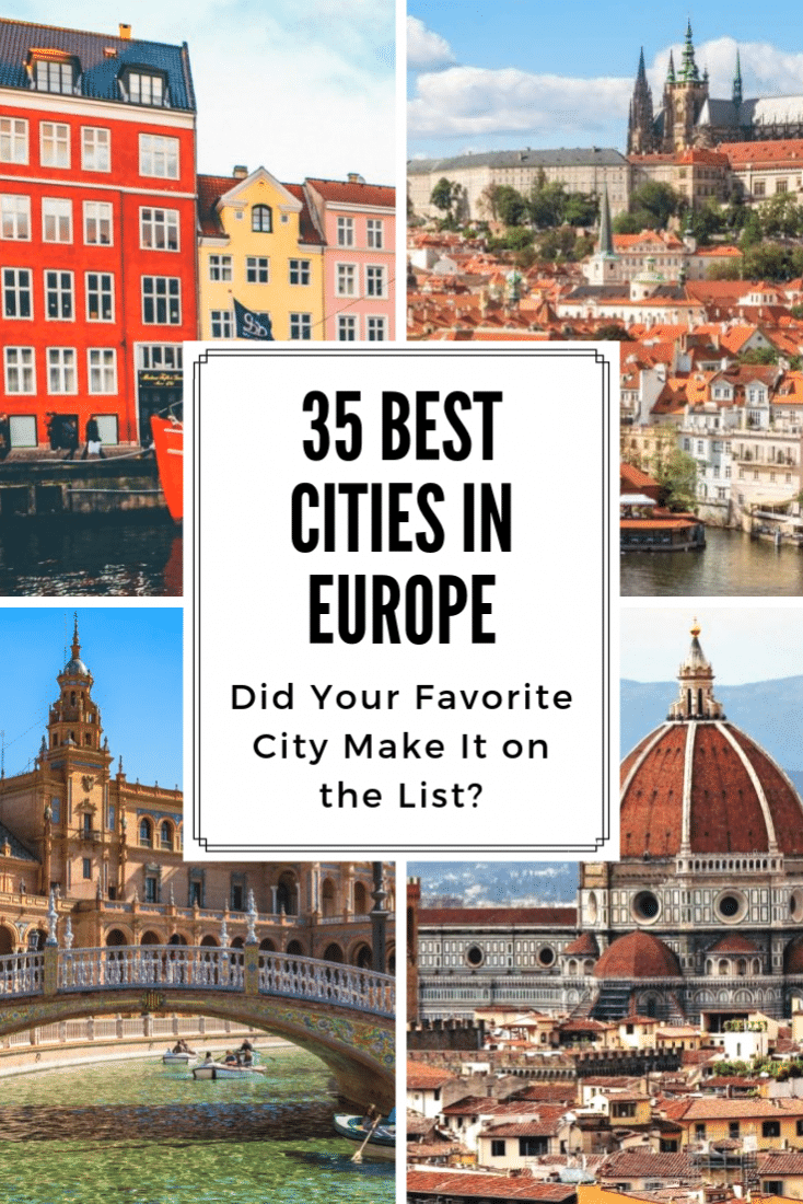 Looking for some Europe Travel Tips? Want to know what the absolute best cities to visit in Europe are? Here are 35 of our favorite places to vacation in Europe! Did your favorite make the list? #europe #vacation #travel #europeantravel