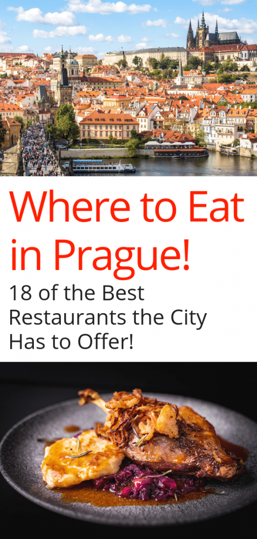 Looking for the best restaurants in Prague Czech Republic? Here are the top 18 restaurants in Prague, including restaurants in old town, the best Prague restaurant with a view, and plenty of off the beaten path restaurants. Sample traditional Czech food in Prague plus the best international cuisine the city has to offer! #prague #czechrepublic #czech #travel #europe #europeantravel #restaurants