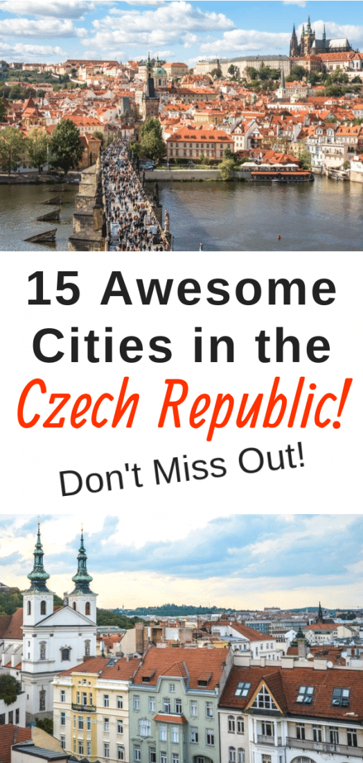 What are the most interesting cities in the Czech Republic? We know you named Prague but we also know there are cities on this list you’ve never heard of! Don’t miss out on visiting some of the most spectacular cities in Czechia! Click here to discover the country! #czechrepublic #czechia #europe #europeantravel #travel #prague #brno #olomouc #karlovyvary #ceskykrumlov #kutnahora #telc #uherskehradiste #ostrava #tabor #ustinadlabem #hradeckralove #ceskebudejovice #liberec #pilsen