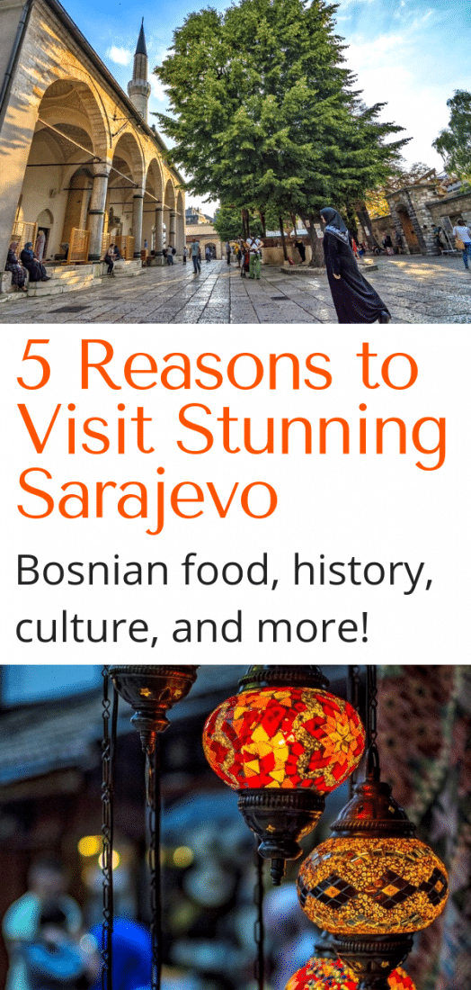 5 Reasons to Visit Sarajevo Bosnia - Sarajevo is steeped in history and culture, and is an amazing travel destination. Here are 5 reasons to travel to Sarajevo, and things to do in Sarajevo Bosnia! #sarajevo #bosnia #travel #europe #europeantravel