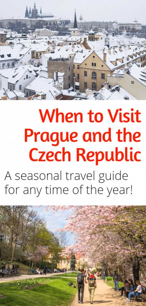 When to Visit Prague - Thinking of visiting Prague this summer? Want to see the Christmas markets in Prague this winter? Here are all the best things to do in Prague (and the rest of the Czech Republic) during any season. #prague #czechrepublic #europe #travel #wintertravel #christmasmarkets
